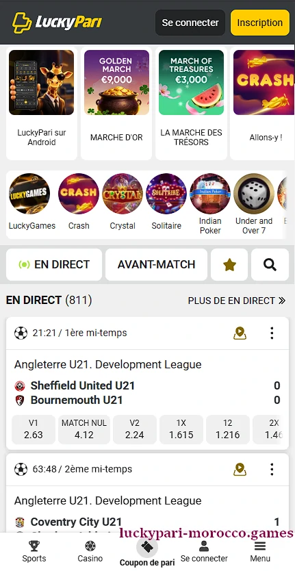 Écran paris sportifs en direct